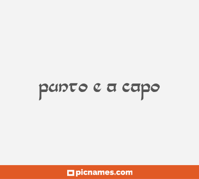 Punto e a Capo